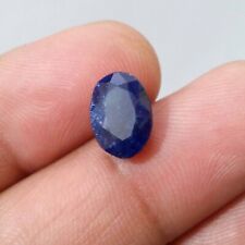 100% Natural Fabulous Blue Sapphire Faceted Oval Shape 5.85 Crt Loose Gemstone picture