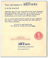c1950's Artnews Subscription to be Renewed New York City New York Postal Card picture