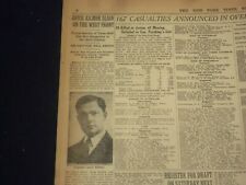 1918 AUGUST 18 NEW YORK TIMES - JOYCE KILMER SLAIN ON THE WEST FRONT - NT 9207 picture