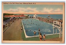 1950 Bathing In The Salt Water Pool Cliffwood Beach New Jersey NJ Postcard picture