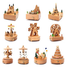 Wooden Music Box Wind Up Cartoon Musical Boxes Classical Music Box for Kids Gift picture