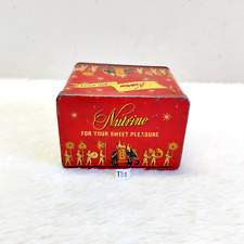1950 Vintage Royal King Queen Elephant Palanquin Graphics Nutrine Tin Box TB217 picture