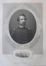 Original 1864 Civil War Engraving GENERAL PHILIP KEARNEY Chantilly Mathew Brady picture