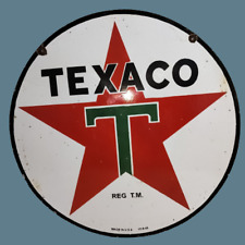 Porcelain Texaco Enamel Sign Size 30