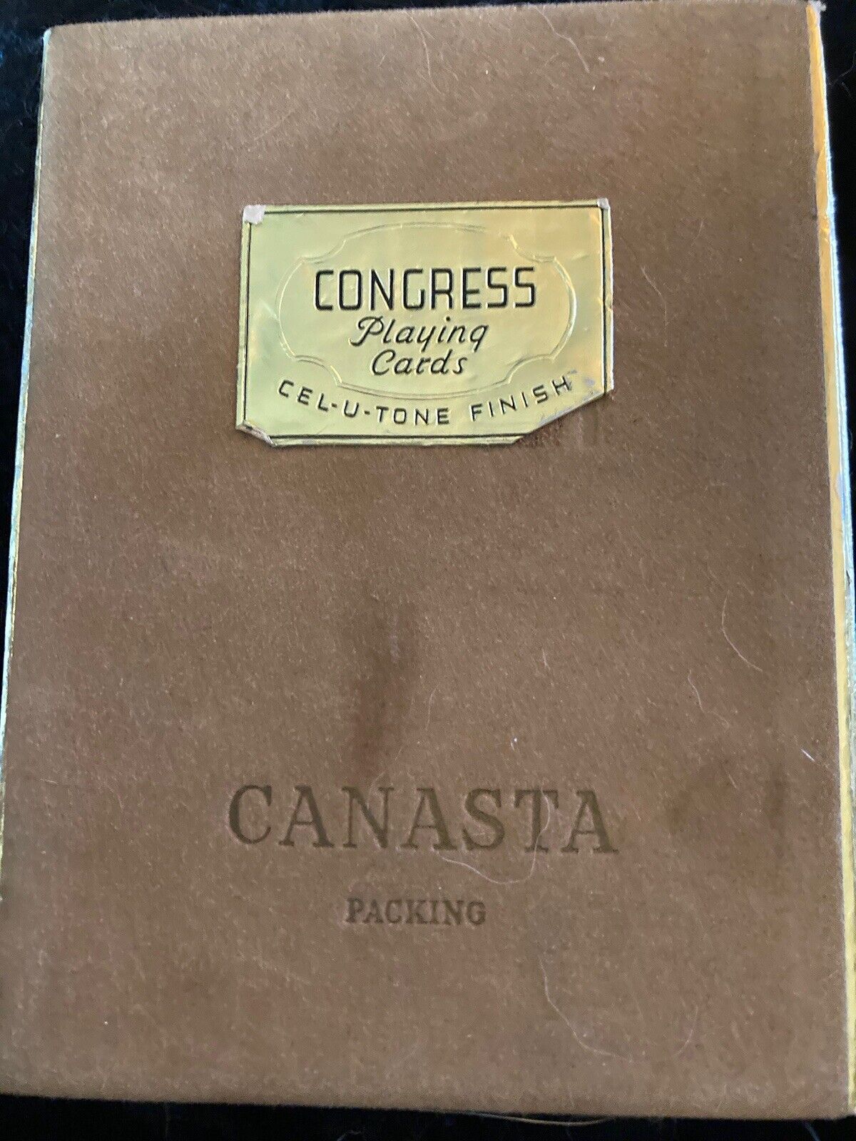 Vintage Congress Playing Cards: Two Deck Box.  Cell-u-tone FINISH FLORAL