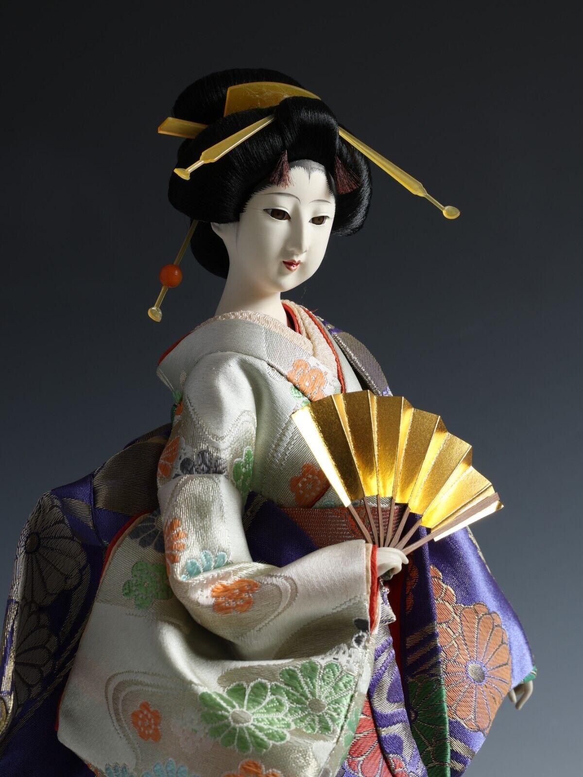 Japanese Beautiful Vintage GEISHA Doll -The Fan- Princess Style