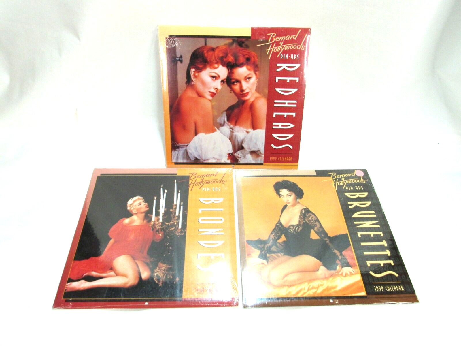 Vintage Bernard of Hollywoods Pin-up Calendars - Blondes Brunettes Redheads 1999
