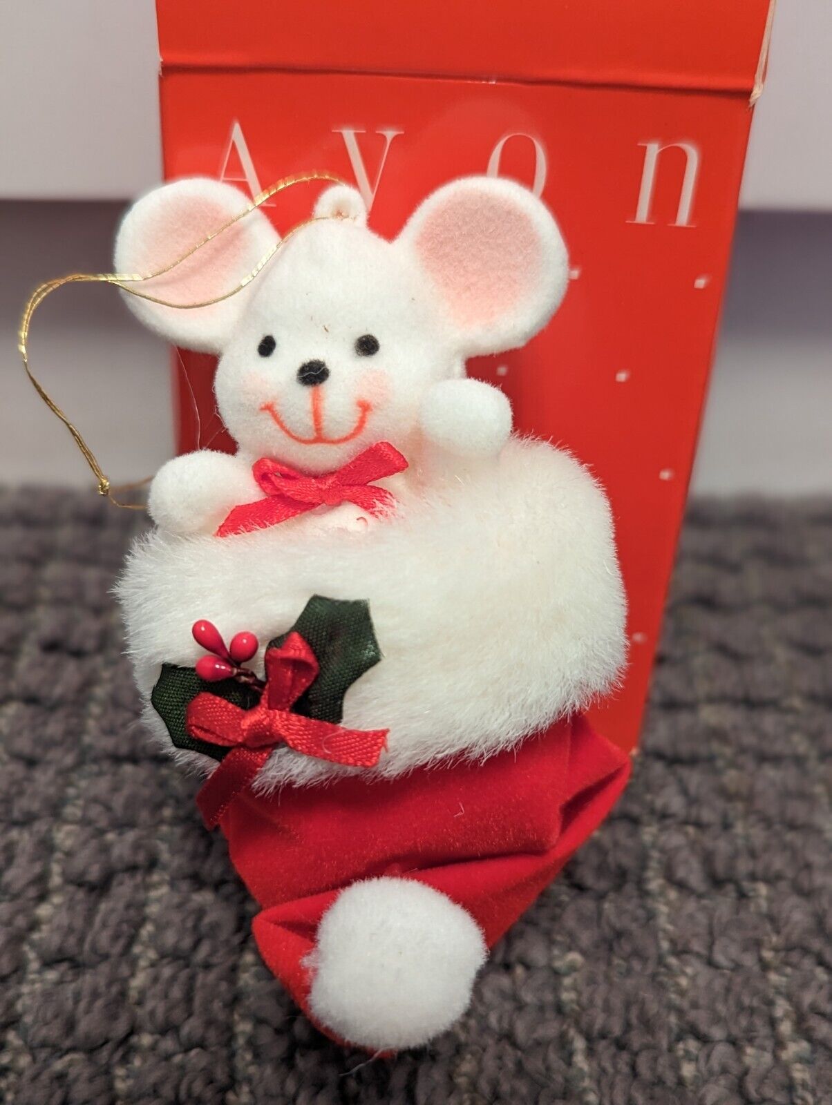 NEW Avon Gift Collection Peek-a-Boo Mouse Ornament VINTAGE