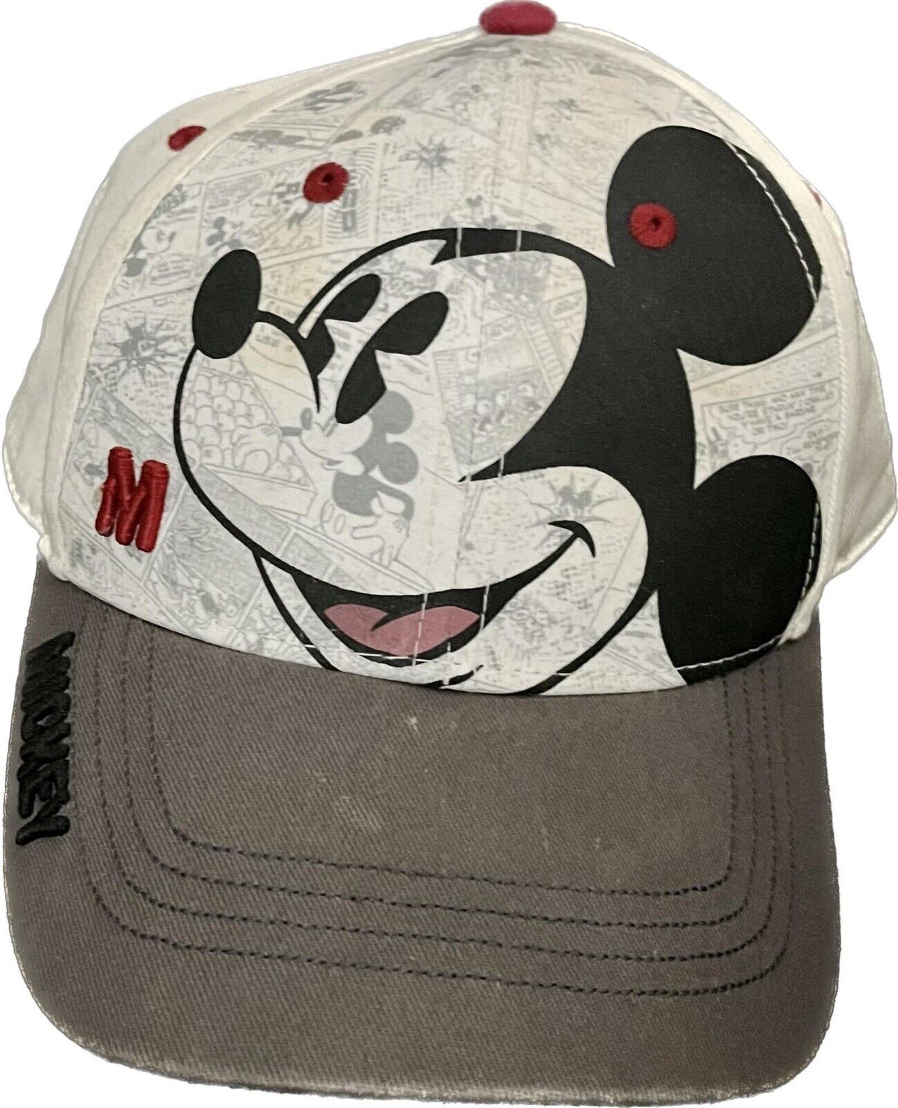 Disney Kids Small Adjustable White Mickey Mouse Hat
