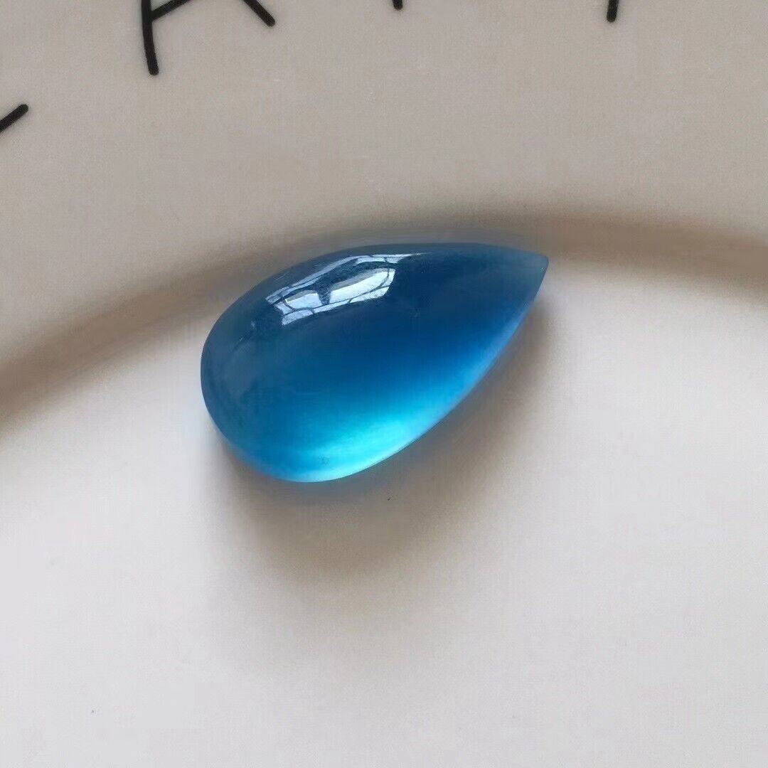 Quality Natural Blue Aquamarine  Water drop  Gemstone Pendant   29*17*9mm
