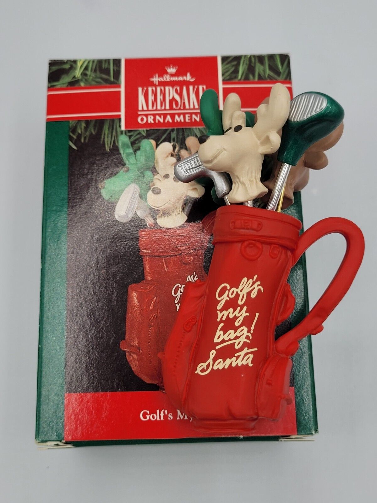 Hallmark Keepsake Christmas Ornament - Golf\'s My Bag - 1990 - MIB