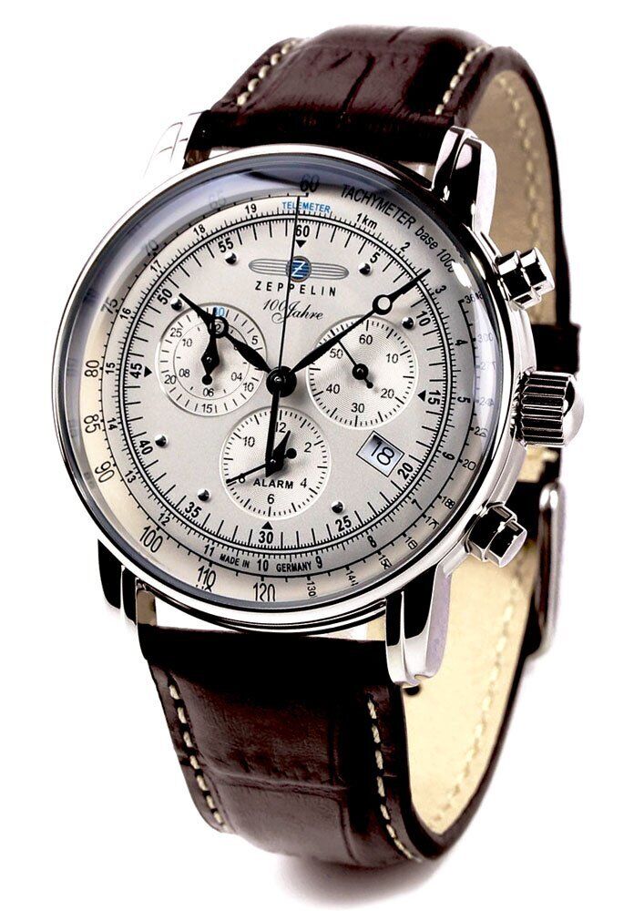 Zeppelin Wristwatch 100Th Anniversary Model Ivory X Brown 76801