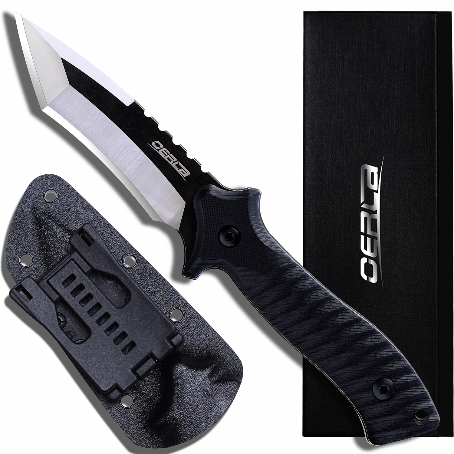 Oerla TAC OLK-038 Series Fixed Blade knife with G10 Handle and Kydex Sheath
