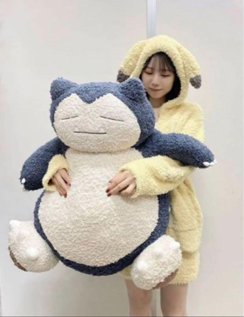 GELATO PIQUE Pokemon Sleep Snorlax Doll Plush Toy Big Cushion M Size NEW 