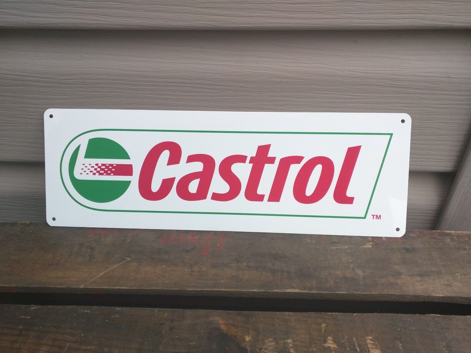 Castrol Metal Sign Motor oil Garage Shop racing Mechanic advertising 4x12\