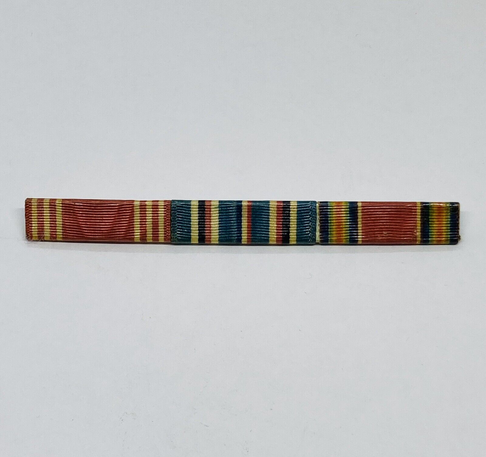 Rare 1940s WWII US Army Military Medal Ribbon Bar Lapel Pin 4” Decor 18
