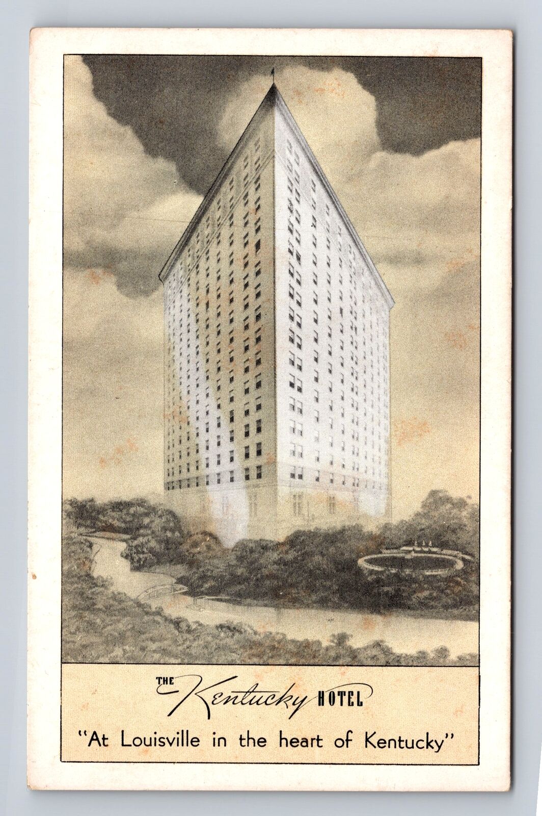 Louisville KY-Kentucky, The Kentucky Hotel Advertising Vintage Souvenir Postcard