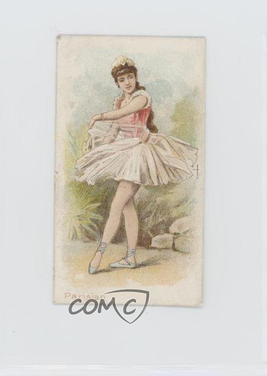 1889 WS Kimball & Co Dancing Women Tobacco N186 Blank Back Parisian 7xr