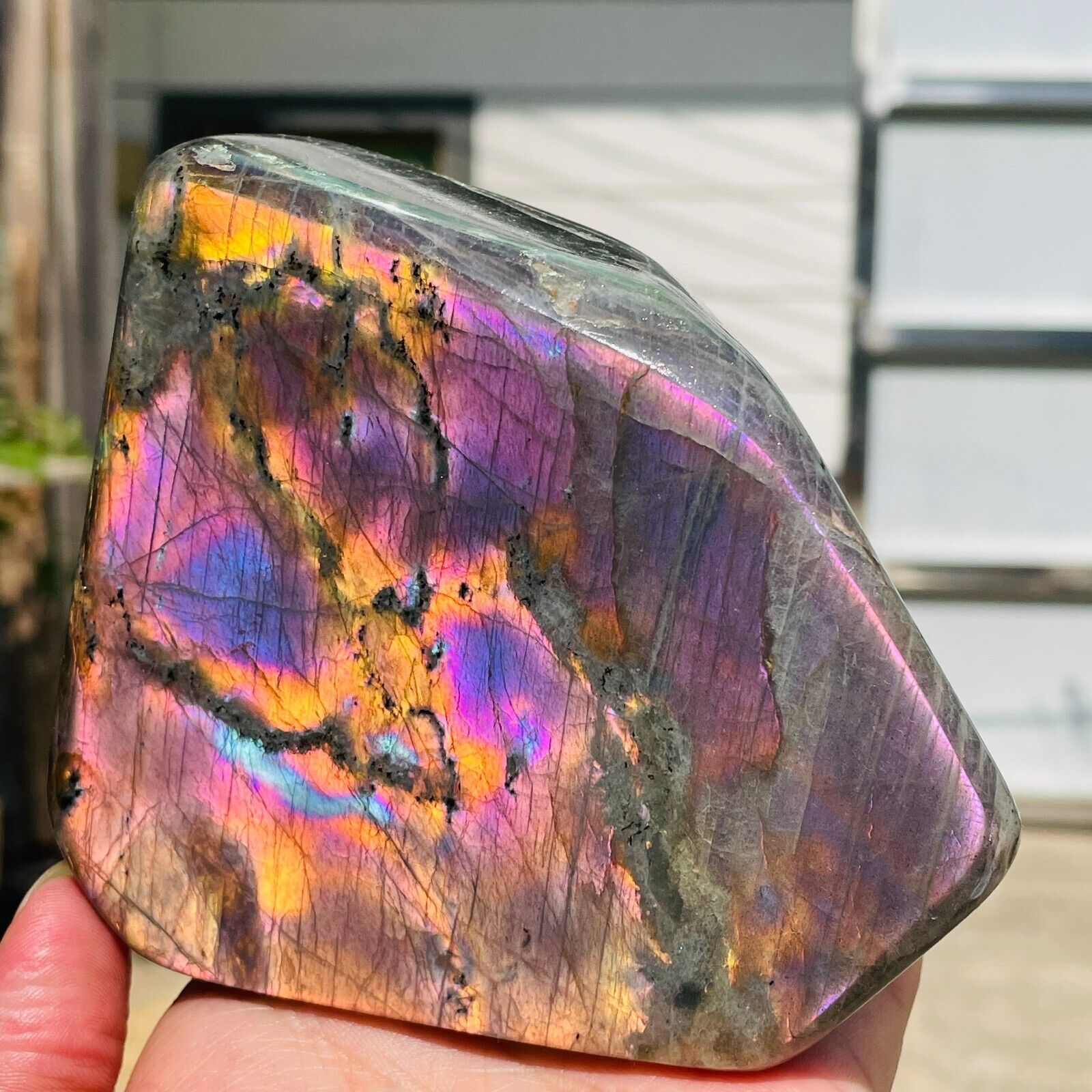 1103g Rare Amazing Natural Purple Labradorite Quartz Crystal Specimen Healing