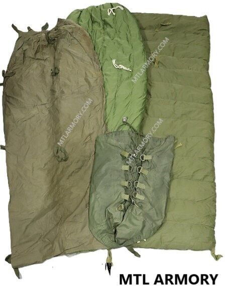 CANADIAN FORCES 4 PCS ARMY COLD WEATHER SLEEPING BAG SYSTEM