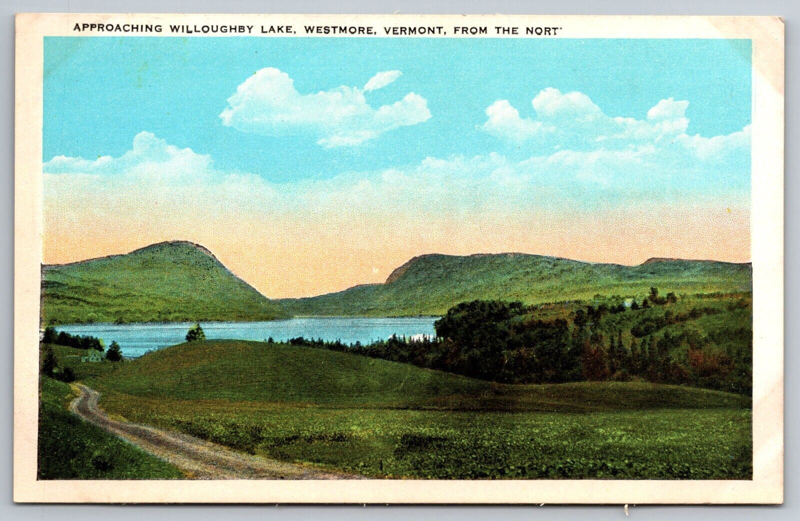 Lake Memphremagog from Shattuck\'s Hill. Newport Vermont Vintage Postcard