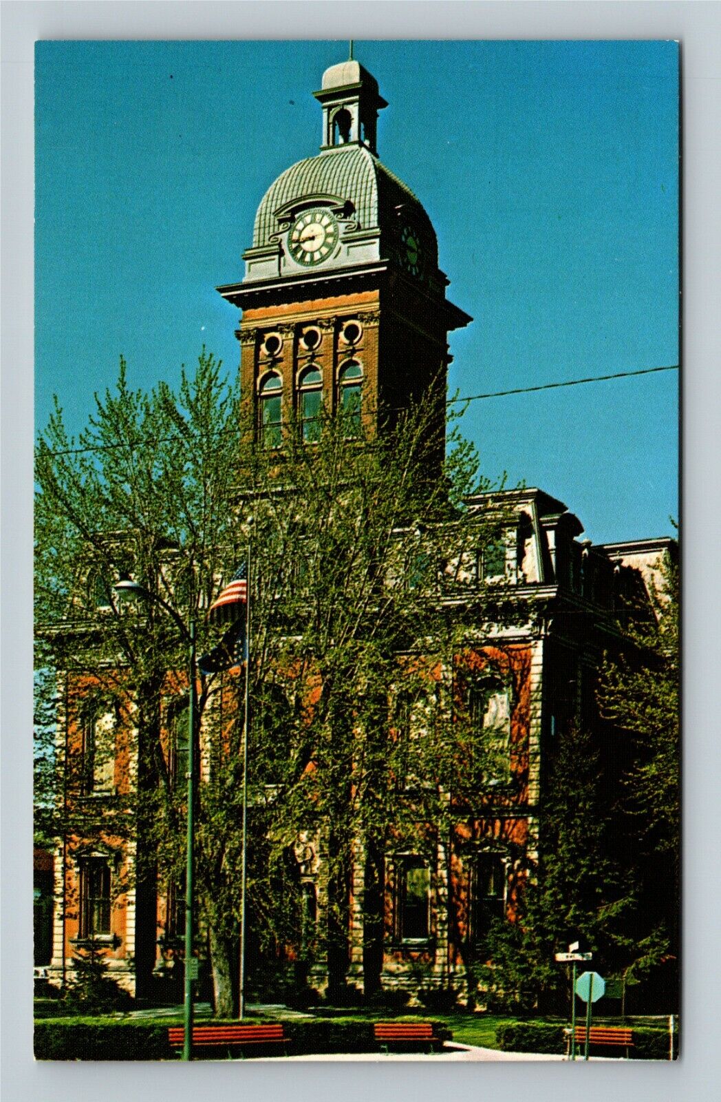 Decatur, Adams County Courthouse Built 1873, Clock Tower Chrome Indiana Postcard