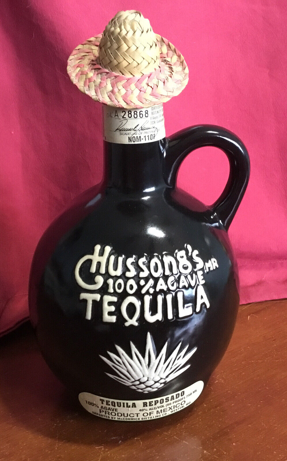 Vintage Husson8’s mr Tequila (empty) Jug/Decanter …Mexico