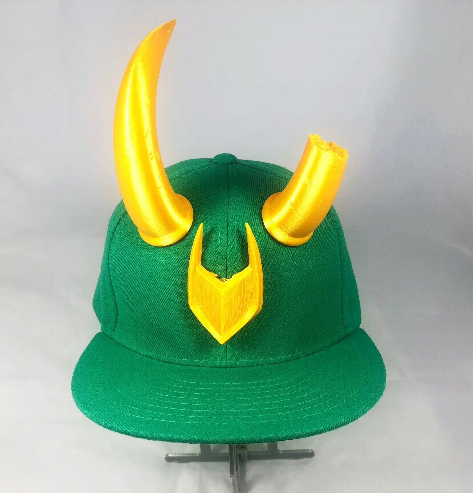 Custom 3D Loki Broken Horn Set for Hat 3pc Symbol Thor Villain Costume Dress Up