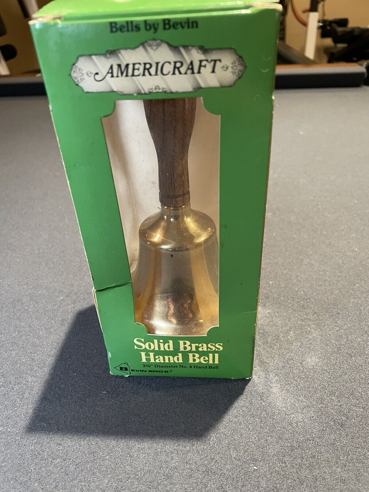 Vintage Americraft Solid Brass Bell Bevin 3 3/8\