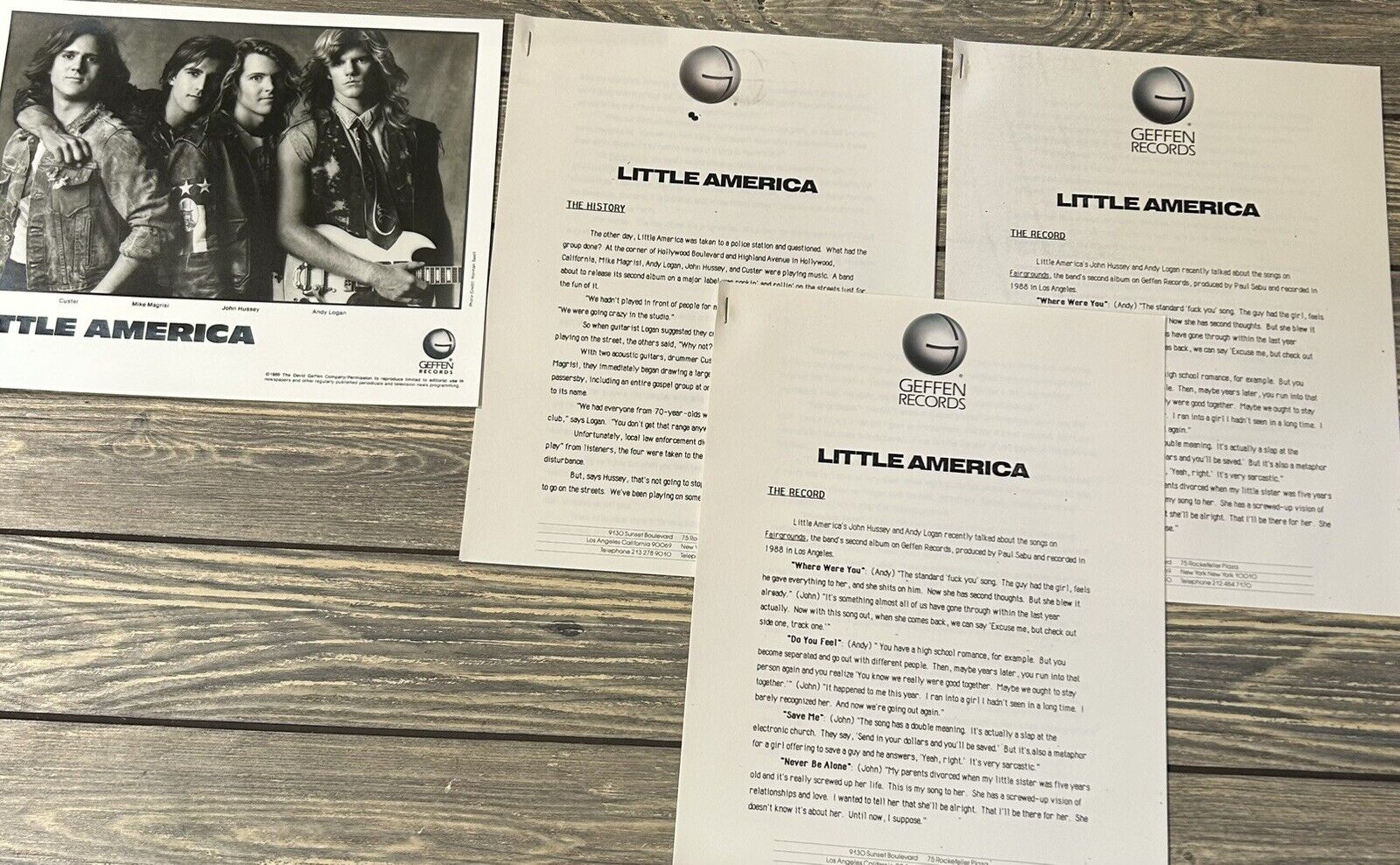 Vintage Little America Press Release Photo Papers Kit Set