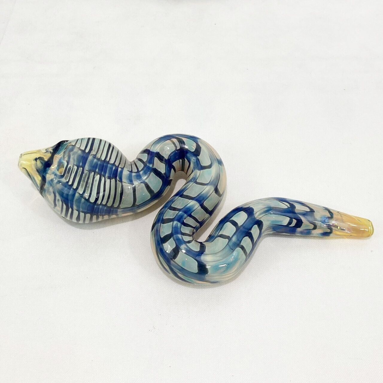 7\'\' snake tobacco smoking thick glass hand pipe