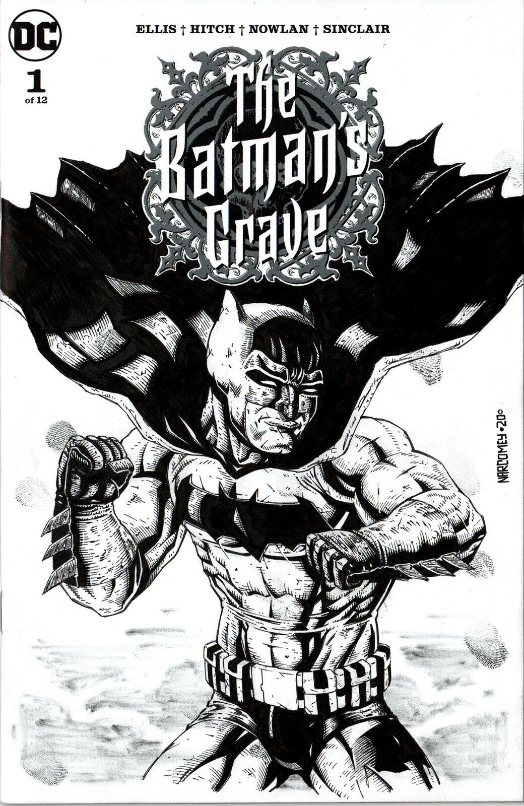 THE BATMAN'S GRAVE 001 sketch cover art by NARCOMEY