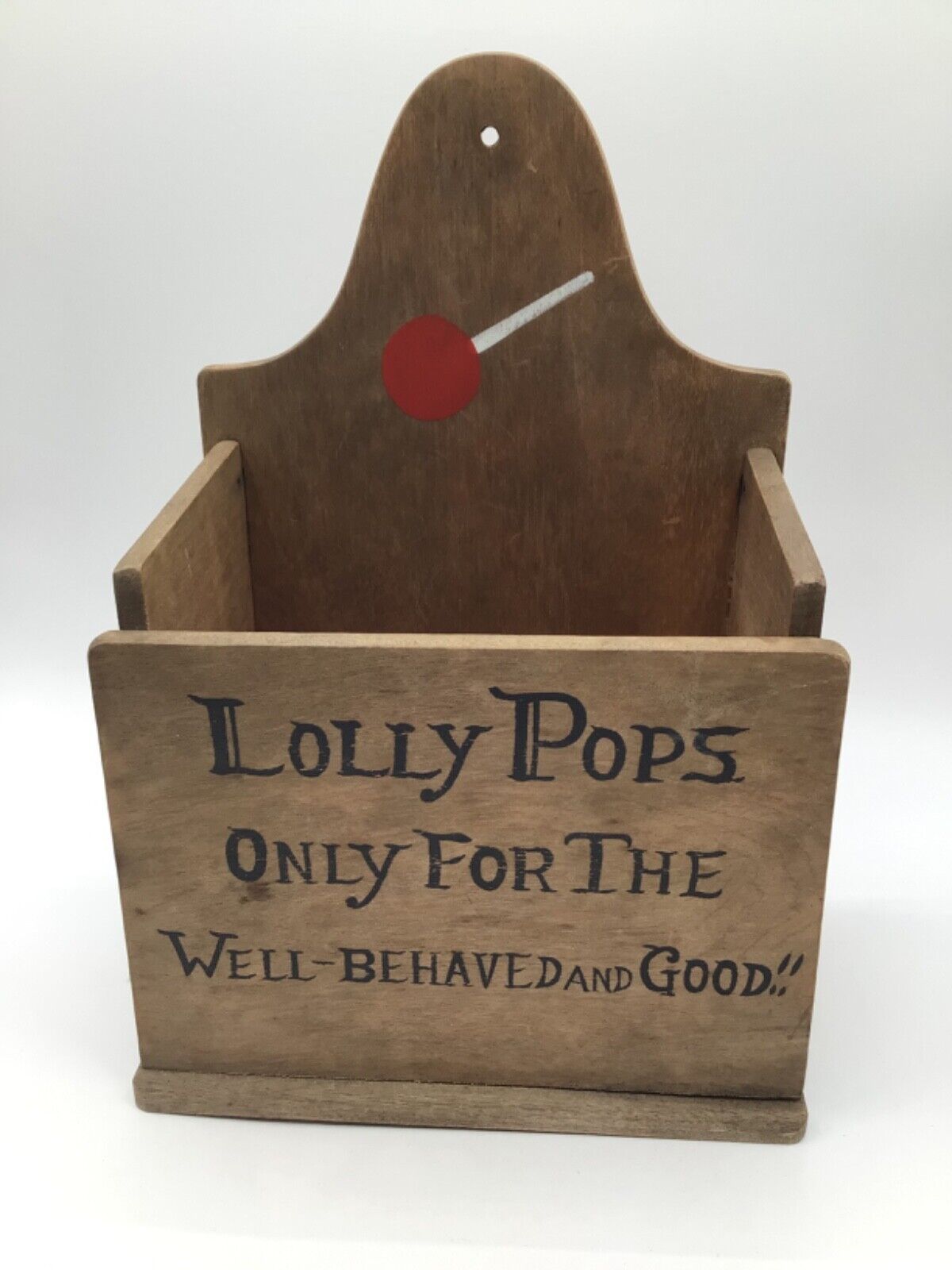 Vintage 1960\'s Enesco Wood Lolly Pop Box \