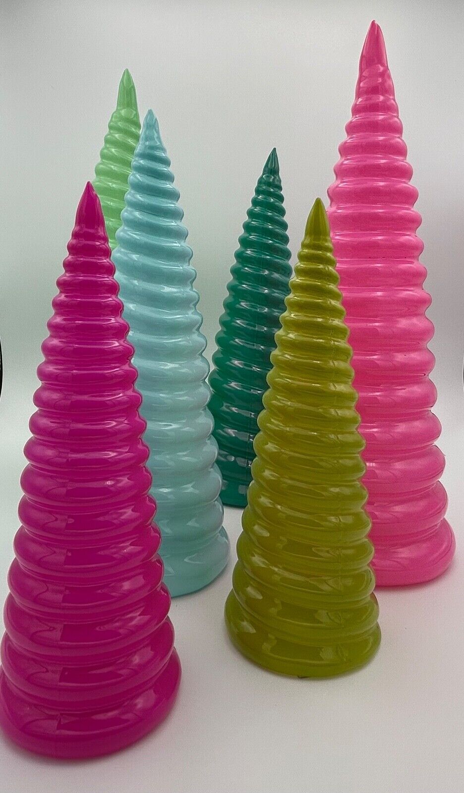 Glitterville Sugar Swirl Glass Christmas Trees