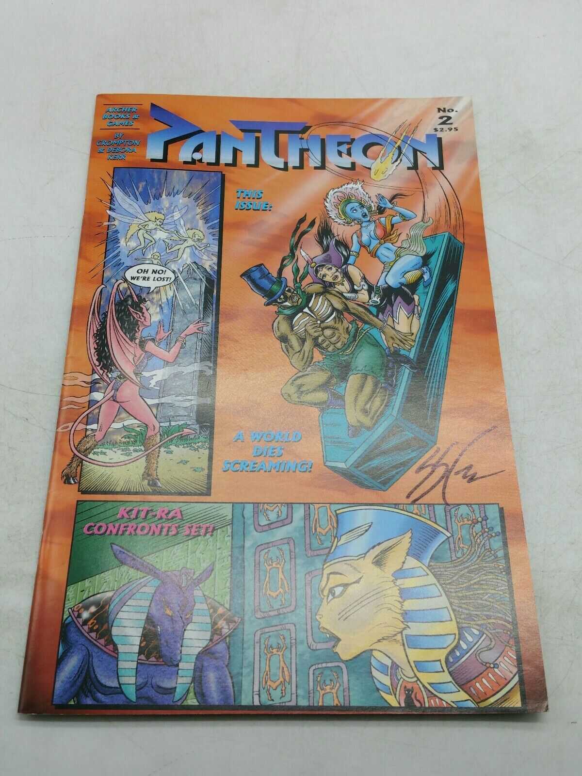 Archer Books And Games Comic Pantheon Issue #2 Signed P3g44