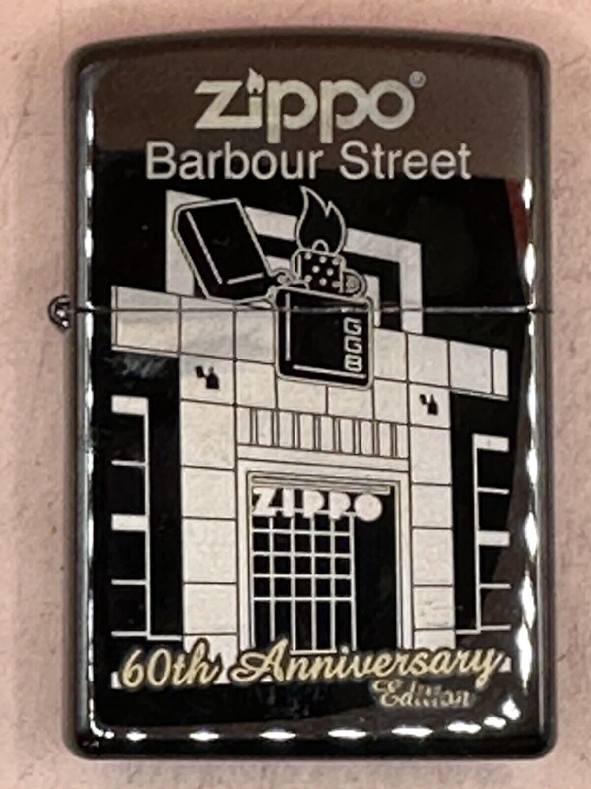 2014 Barbour Street 60th Anniversary Edition Black Ice Zippo Lighter NEW