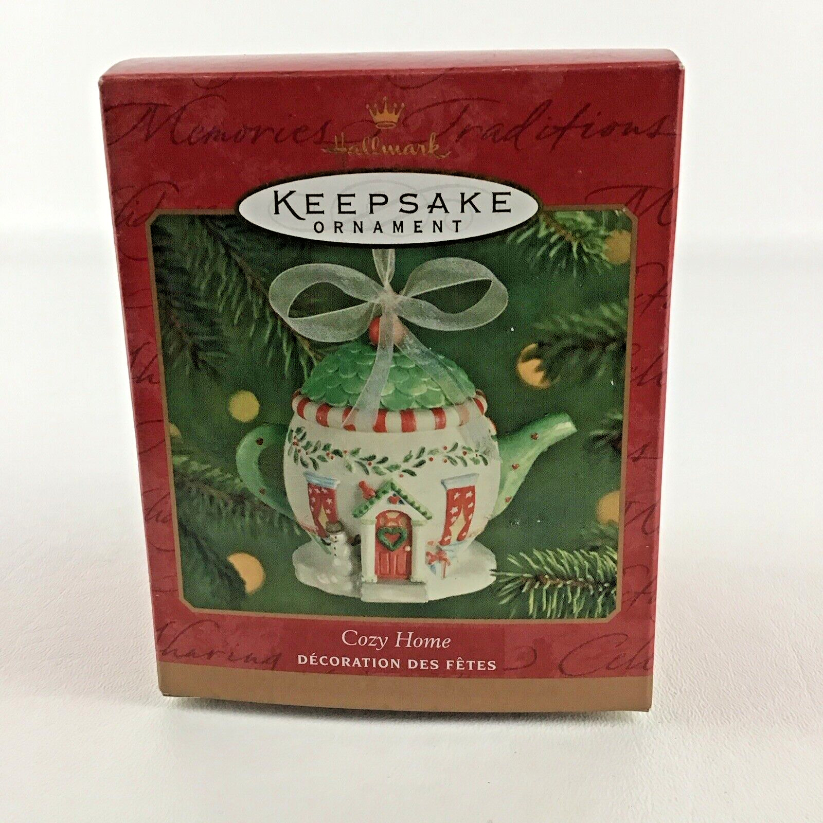 Hallmark Keepsake Christmas Tree Ornament Cozy Home Teapot Vintage New 2001