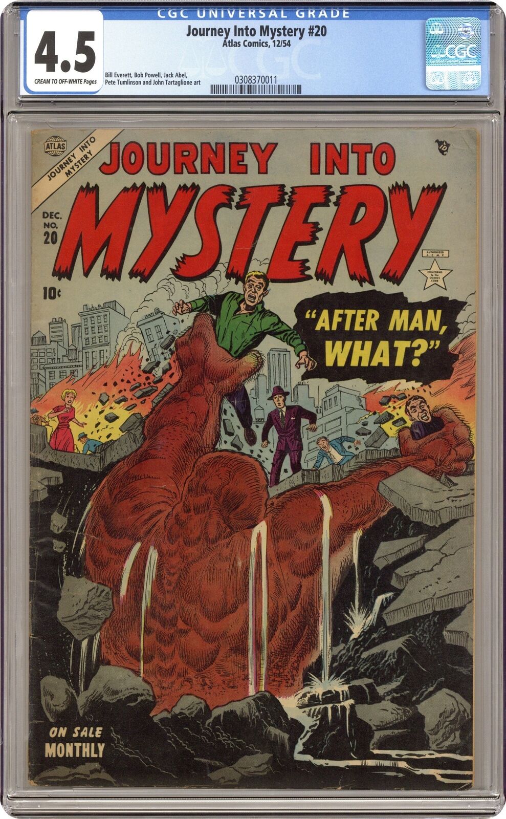Journey into Mystery #20 CGC 4.5 1954 0308370011