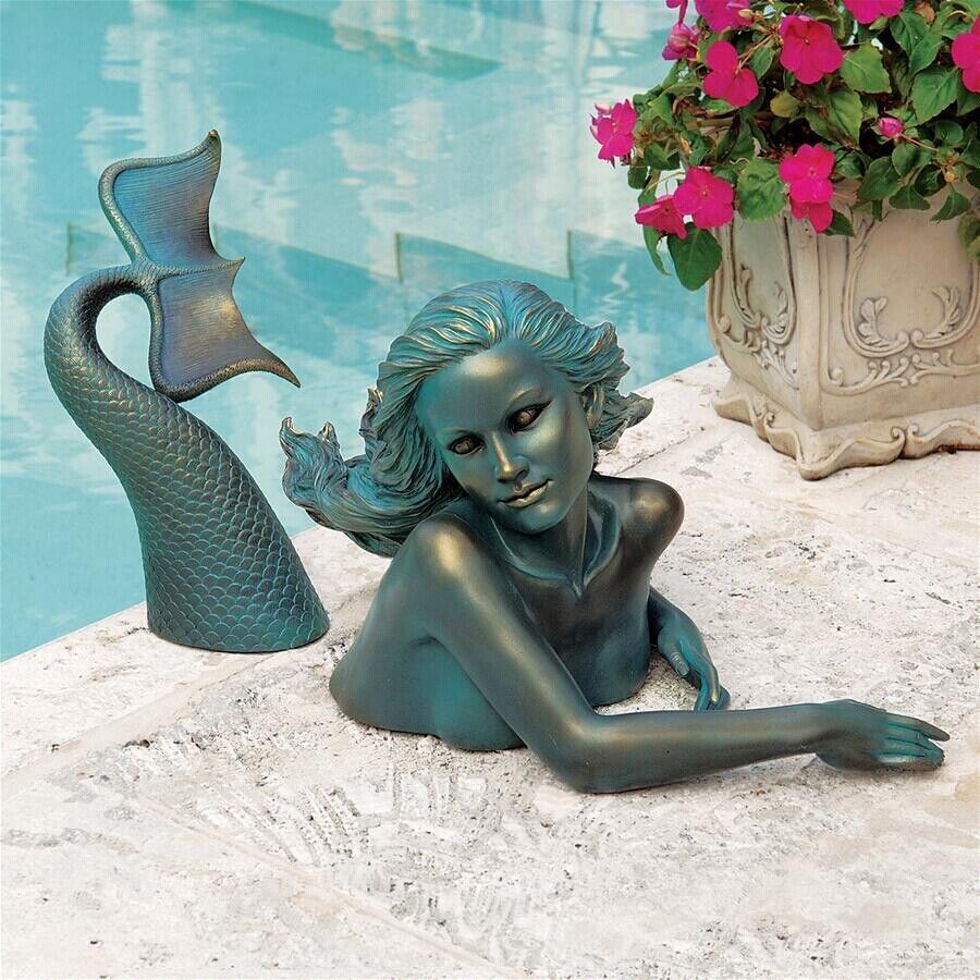 Two Piece Maritime Beauty Mystic Mermaid Garden Flowerbed Pool-Side Swimmer
