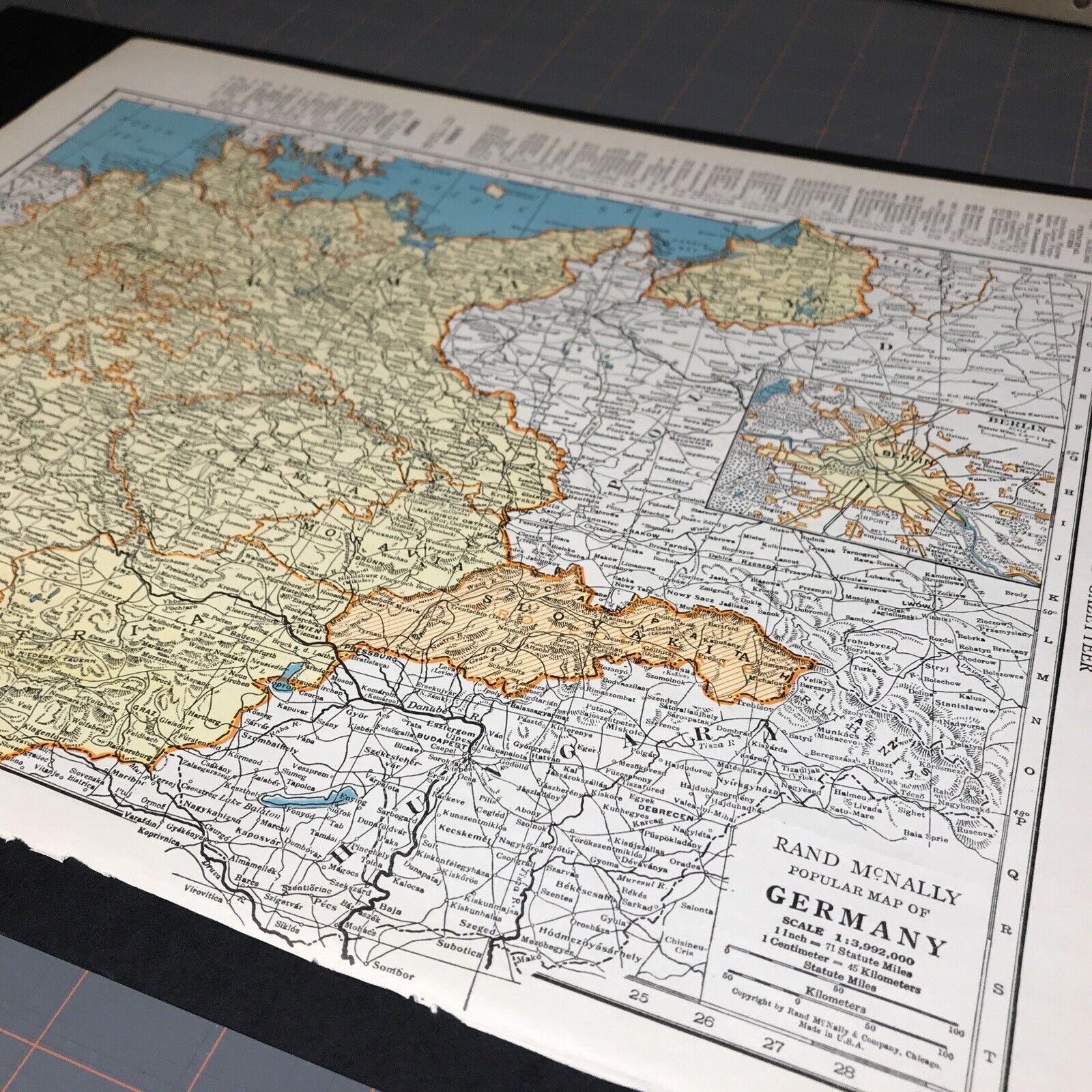 1940's Germany atlas Map Vintage before end of WW2