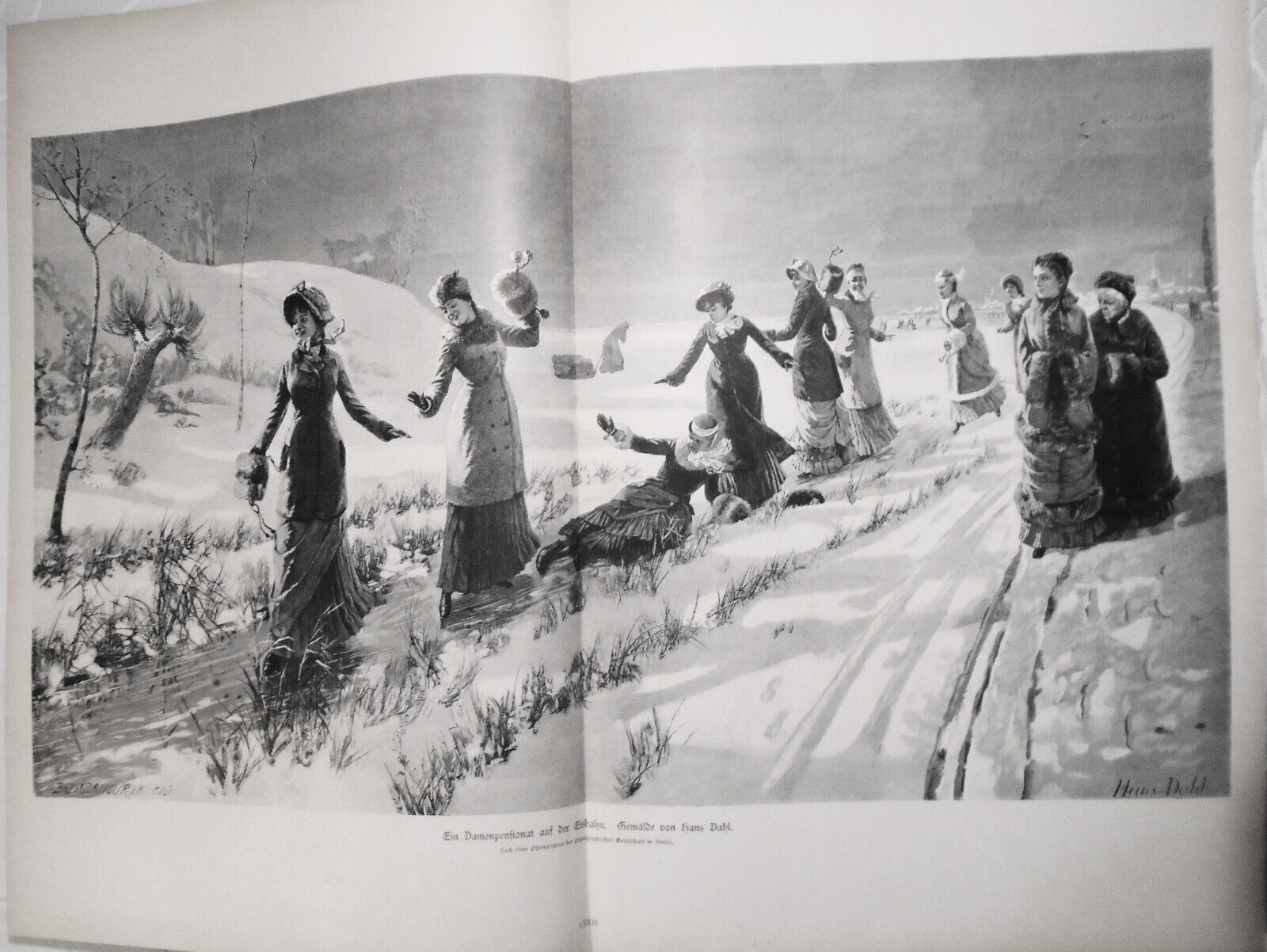 Damenpensionat auf der Eisbahn, by Hans Dahl  --  1886 - 22x16\