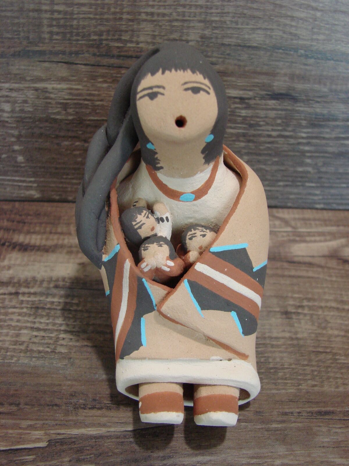 Jemez Pueblo Indian Handmade Clay Storyteller by Loretto