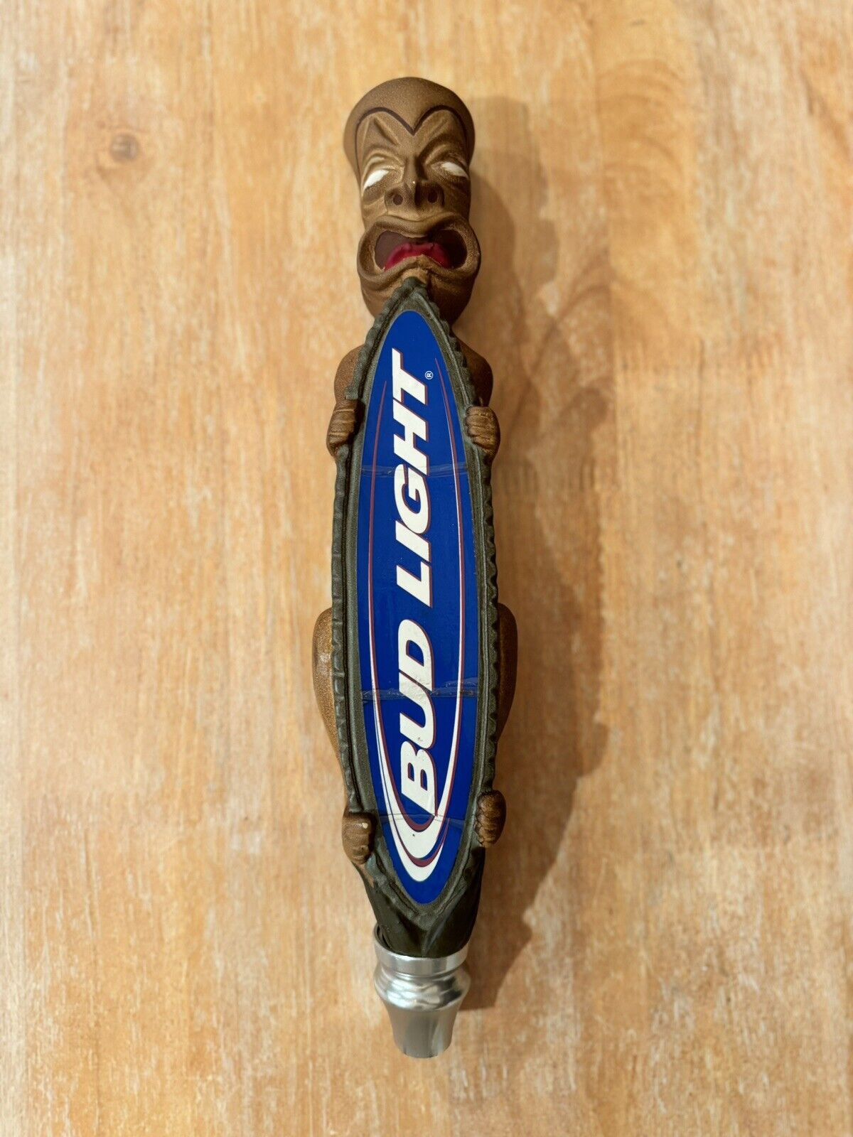 Rare Bud Light Tiki God Totem pole Beer Tap Handle 