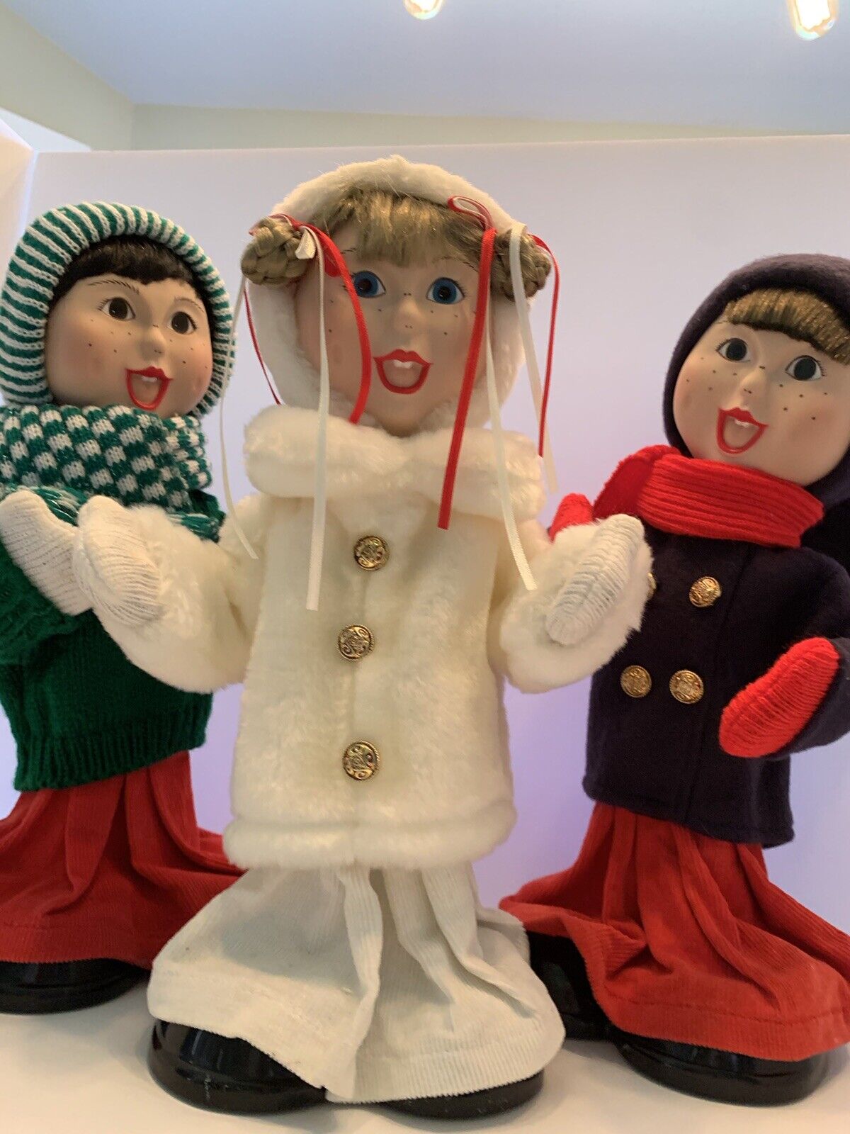 3 Vintage Interactive Caroling Kids 13” Sway And Sing Tested