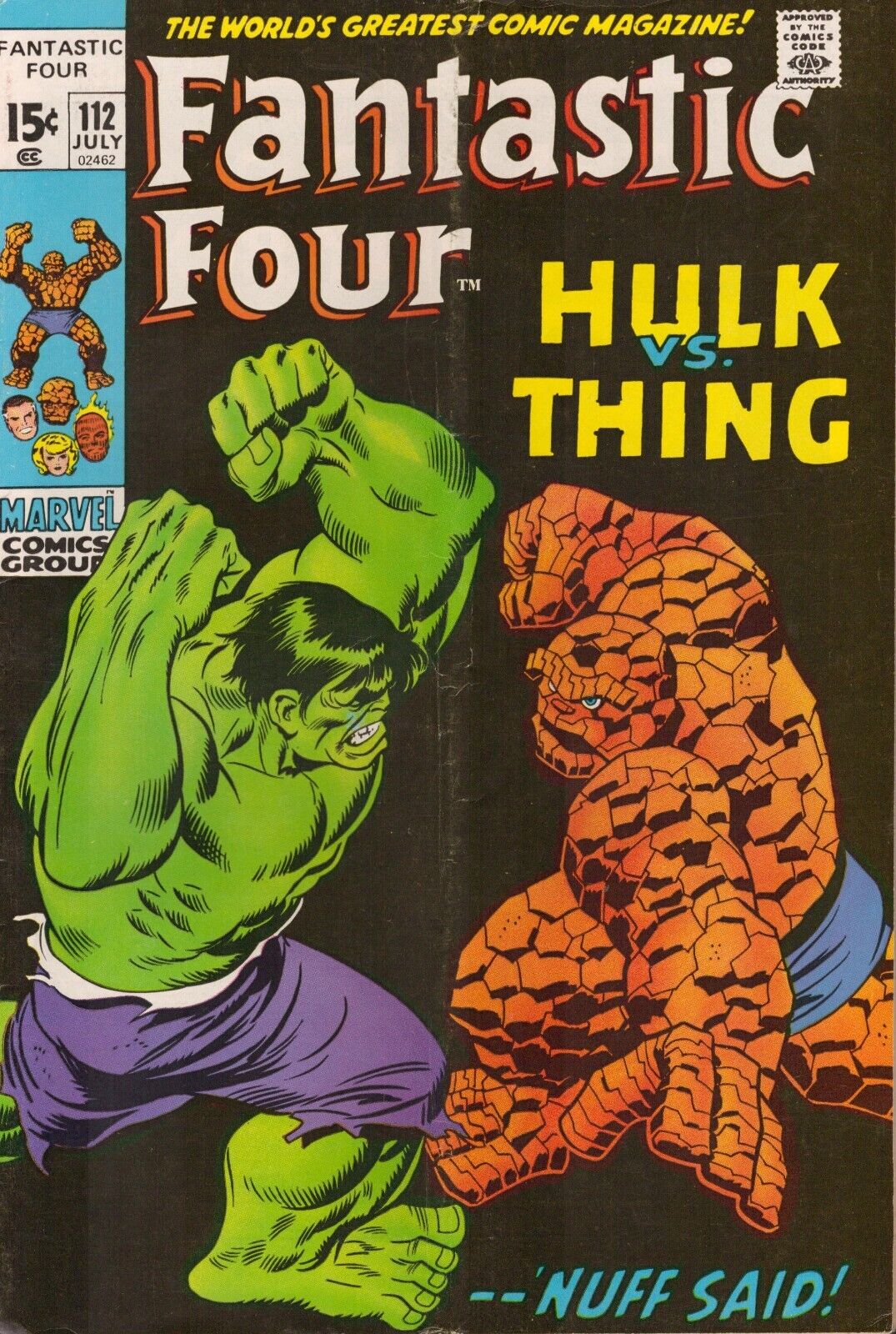 48016: Marvel Comics FANTASTIC FOUR #112 Fine Plus Grade