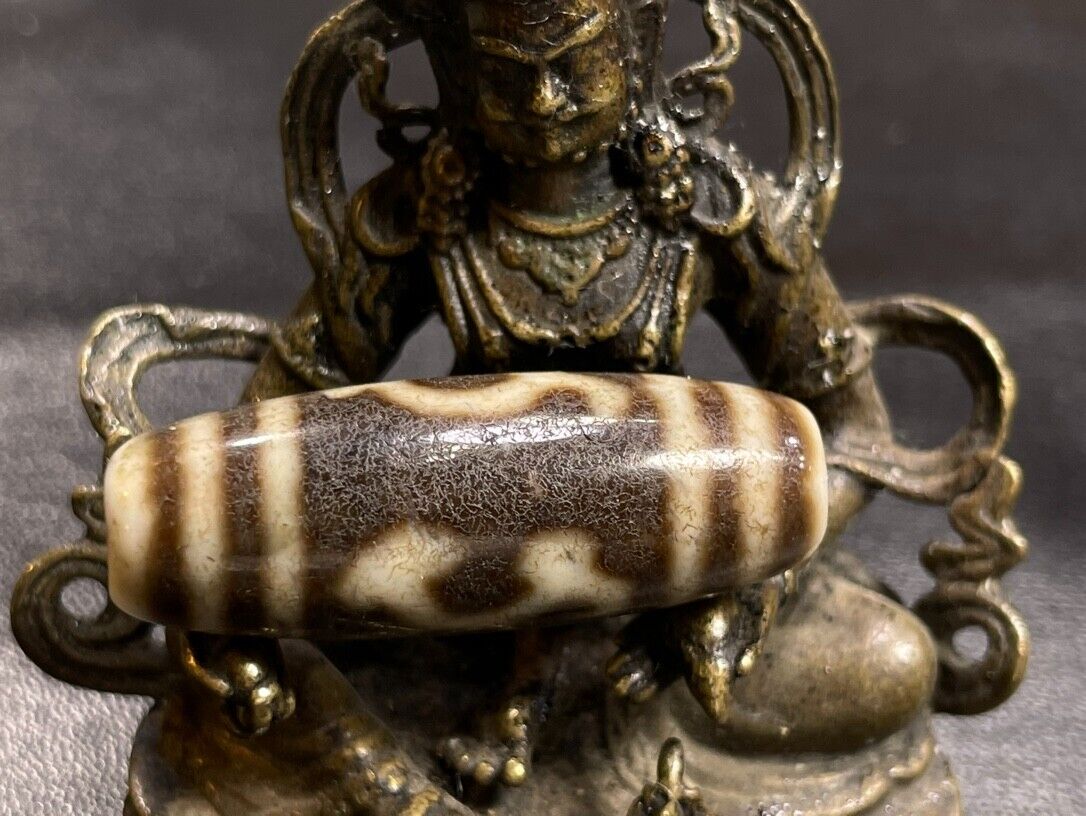Tibetan Nepalese Himalayan Ancient agate Old Dzi Talisman eye Beads Amulet