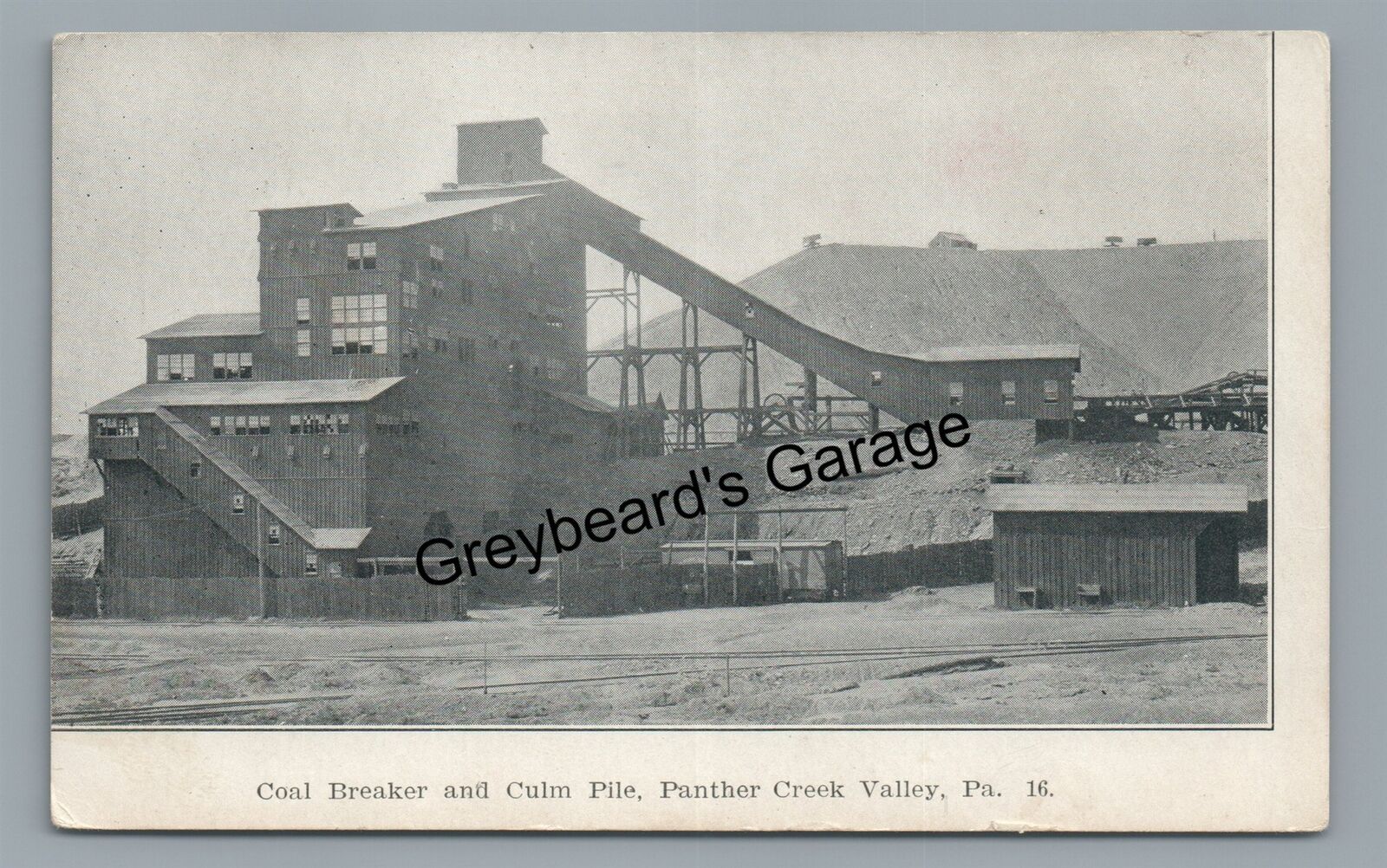 Coal Mine Mining Breaker Culm PANTHER CREEK VALLEY PA Carbon County Postcard