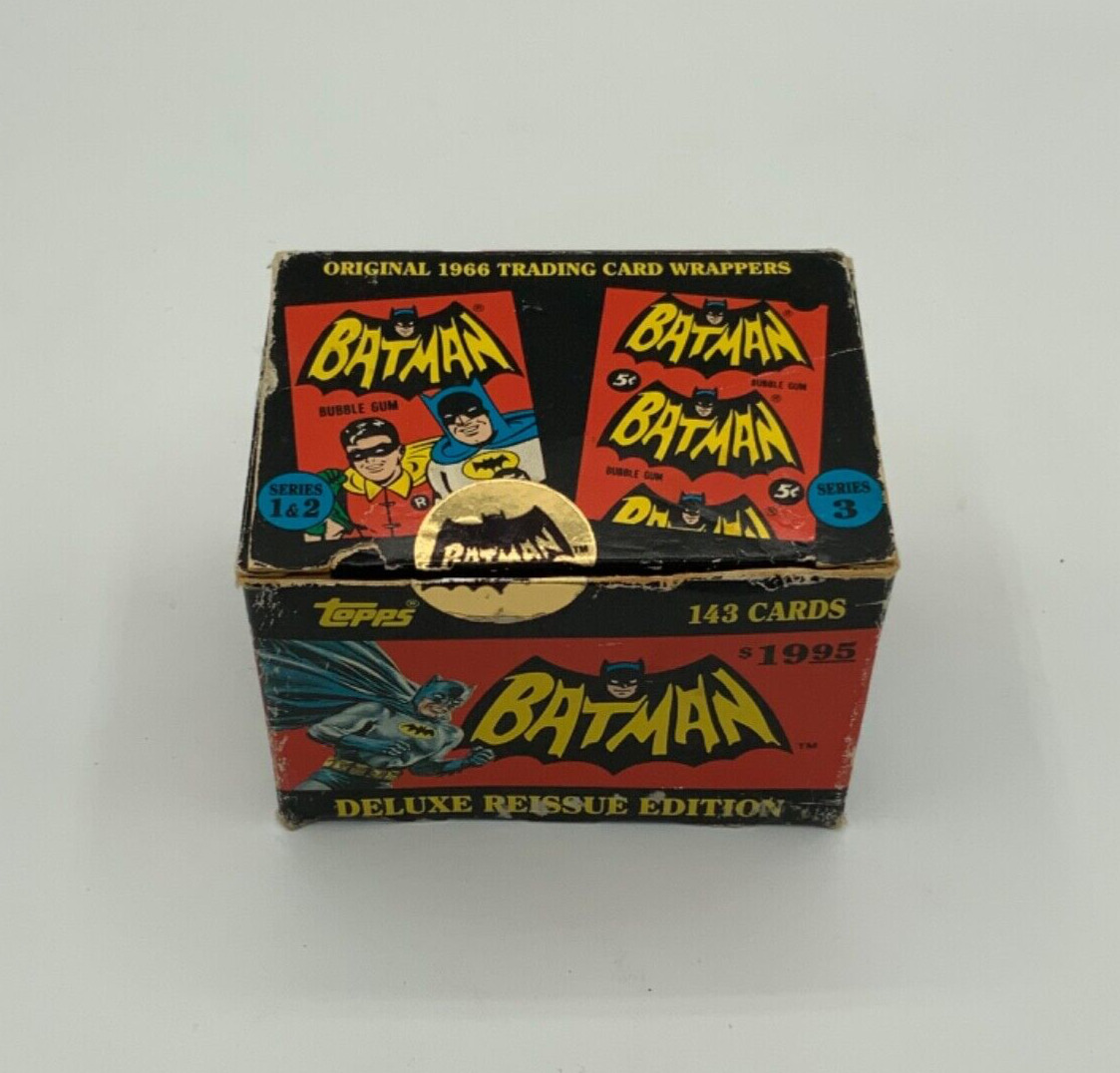 Vintage 1966 Topps Batman Deluxe Reissue (1989) Edition Full 143 Cards Open Box