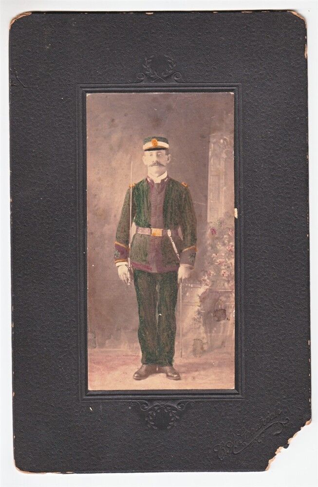 Photograph: Late 1800's Fraternal Lodge Member in Uniform with Sword