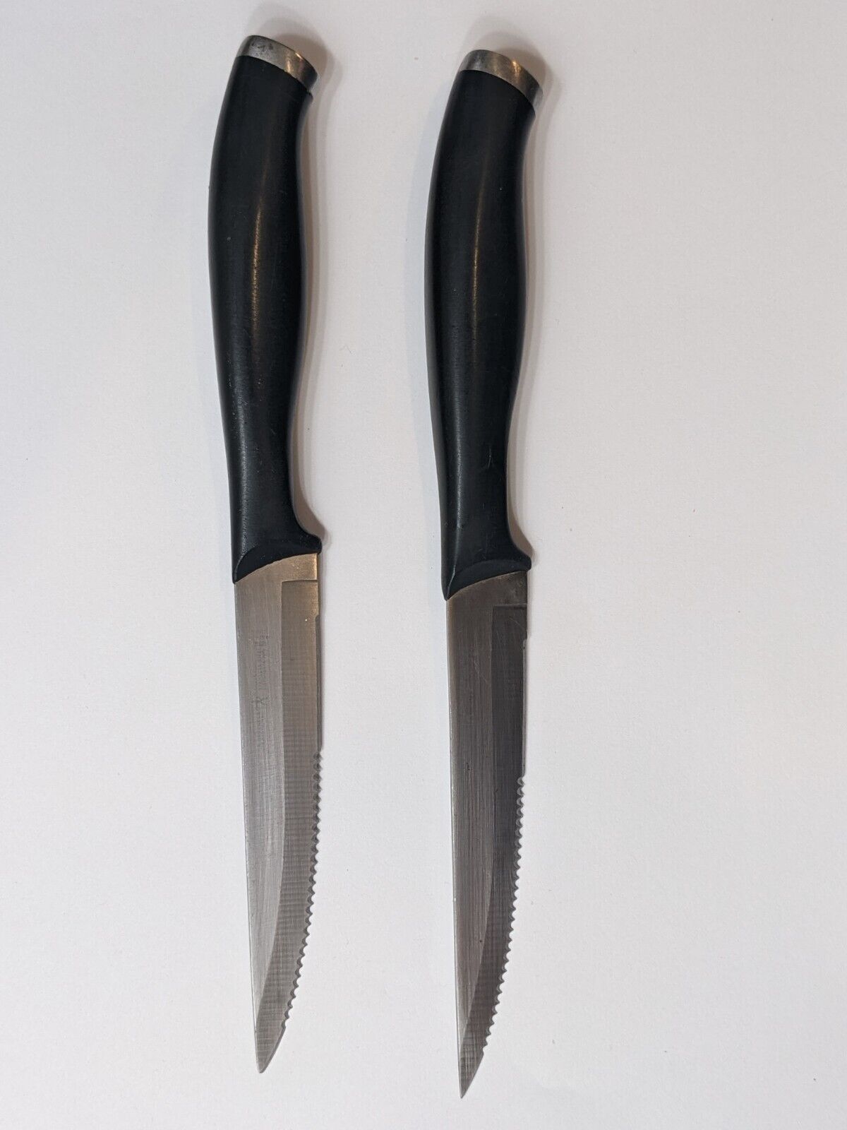 Lot Of 2 J.A. Henckels Steak Knife 13579-120 Serrated 4.5 in Blade Silver Cap